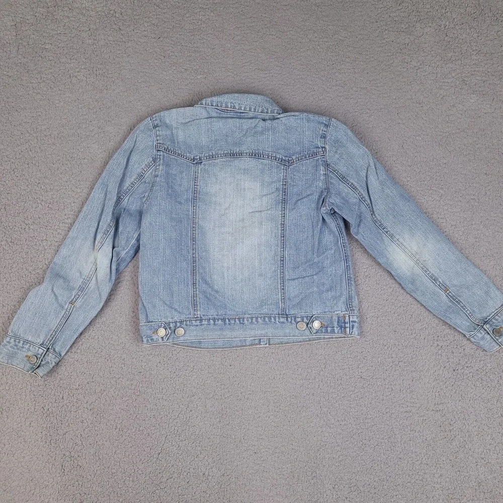 Gap‎ Girls Denim Jacket XXL Blue Trucker Jean Button Up Cotton